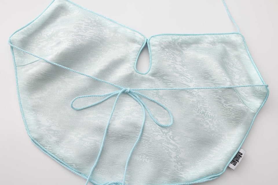 Dong Cropped Reversible Apron Top Jade Blue