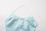 Dong Cropped Reversible Apron Top Elixir Blue