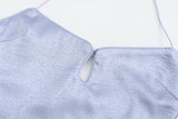 Dong Cropped Reversible Apron Top Periwinkle/Pink