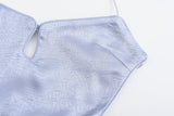 Dong Cropped Reversible Apron Top Periwinkle/Blue