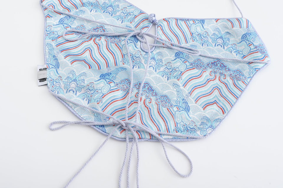 Dong Cropped Reversible Apron Top Periwinkle/Blue