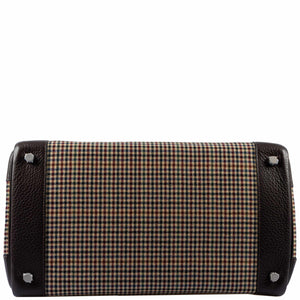 Hermes Birkin 35 Togo And Plaid Wool Lainage Palladium Hardware -Runway Bag