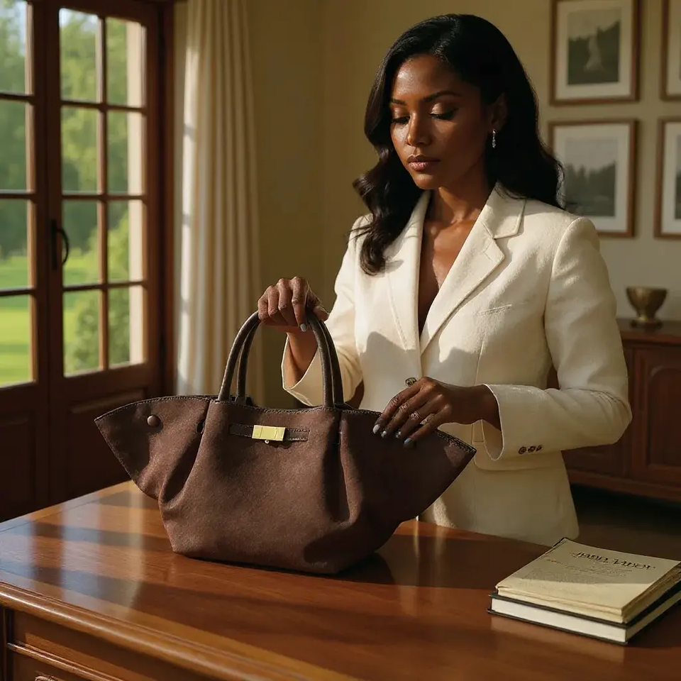 THE MARY SUEDE TOTE BAG (FINAL SALE)