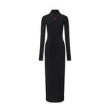 Lian High Neck Open Back Maxi Dress