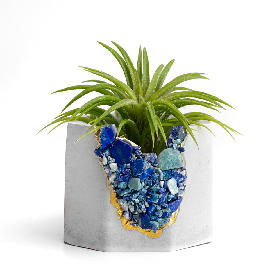 LAPIS LAZULI GEODE PLANTER