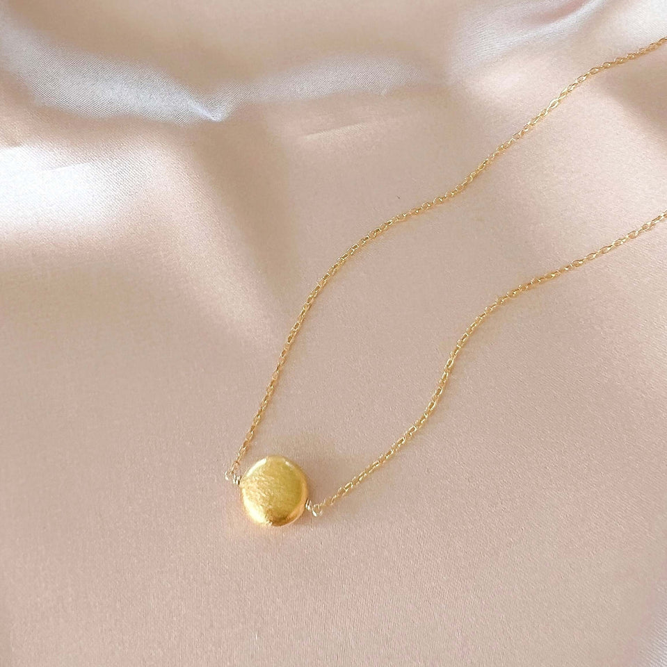 Gold Disc Layering Pendant
