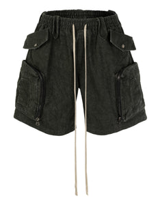 DRAWSTRING JUMBO POCKET CARGO SHORTS