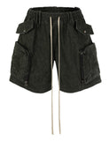 DRAWSTRING JUMBO POCKET CARGO SHORTS