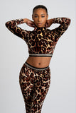 Kali Cheetah Print Velour Two-Piece Set