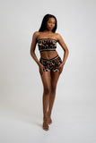 Kari Cheetah Print Velour Two-Piece Set