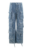Kelly Sequin Cargo Denim Pants