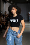 Kelly Sequin Cargo Denim Pants
