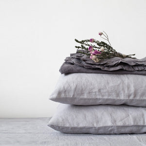 Linen Tales Light Grey Linen Pillowcase