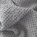 Linen Tales Light Grey Linen & Cotton Honeycomb Waffle Towel Set