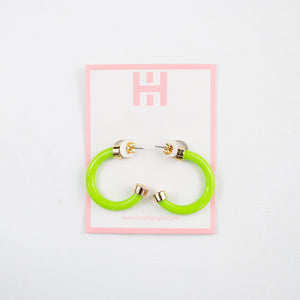 Mini Hoops - Lime Green