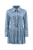 Michelle Sequin Denim Mini Dress