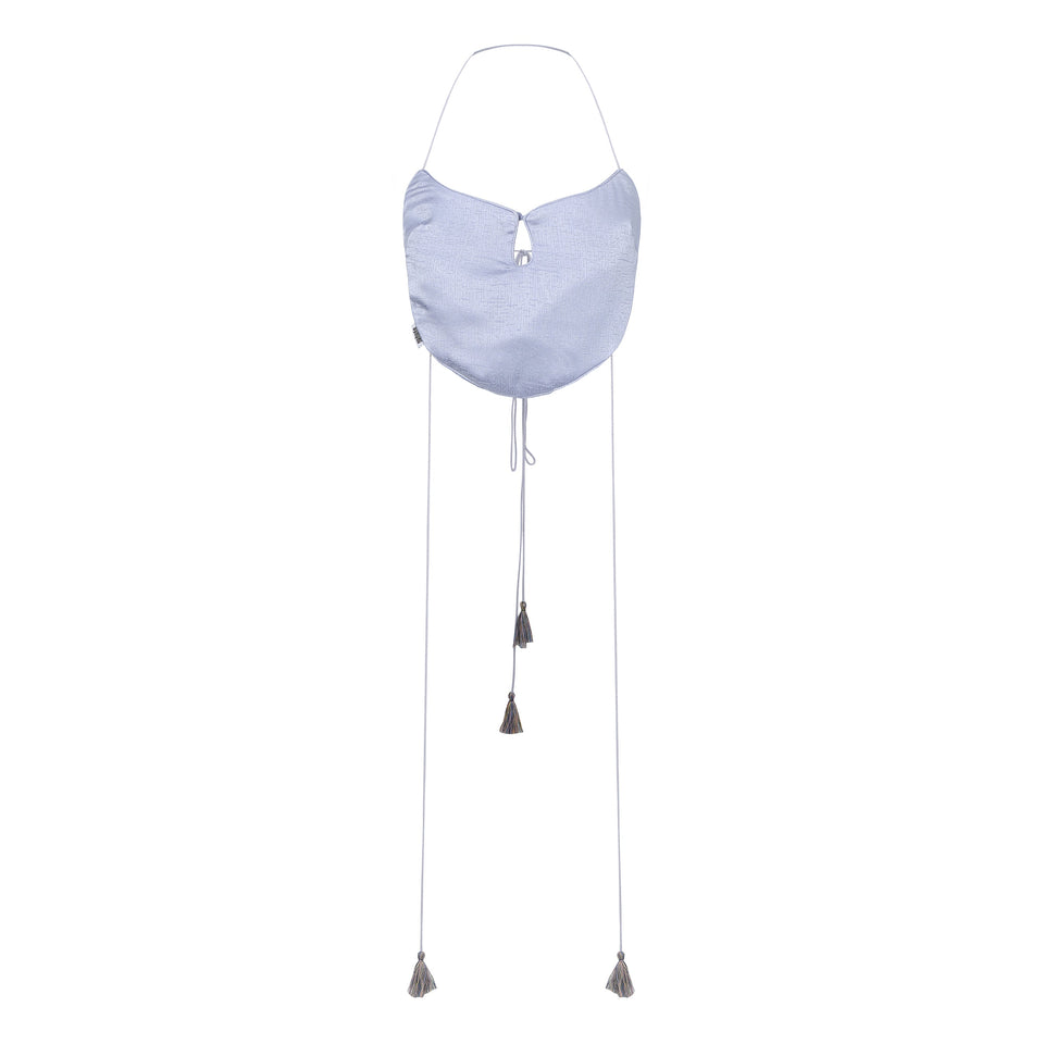 Dong Cropped Reversible Apron Top Periwinkle/Blue