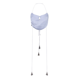 Dong Cropped Reversible Apron Top Periwinkle/Pink