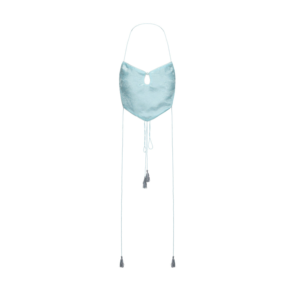 Dong Cropped Reversible Apron Top Elixir Blue