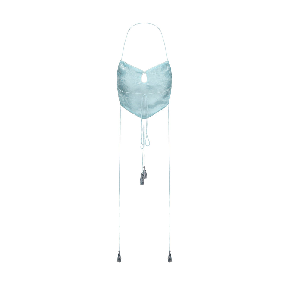 Dong Cropped Reversible Apron Top Elixir Blue