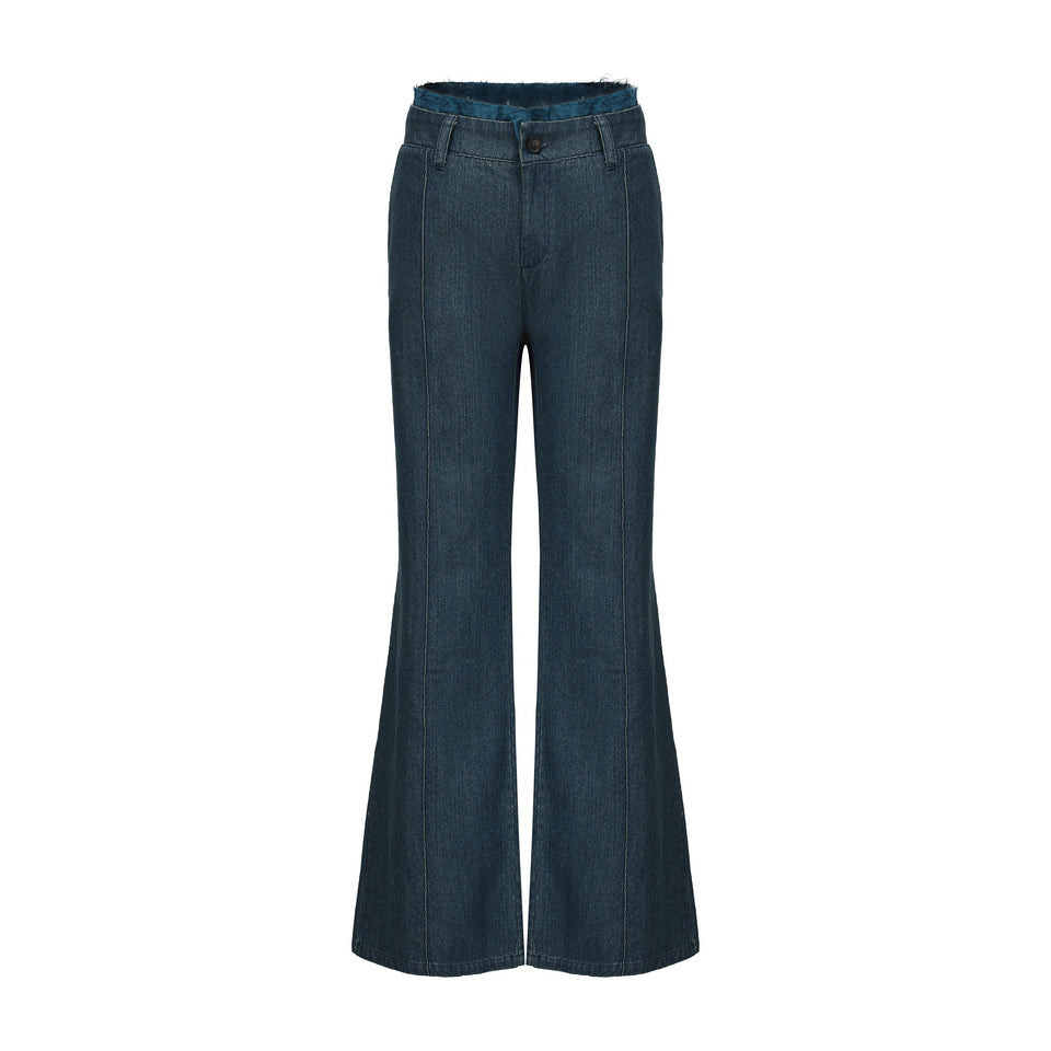 Laba Patch Denim Flared Pants