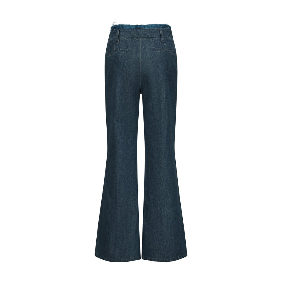Laba Patch Denim Flared Pants