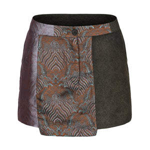 Dan Denim Patch Mini Skirt