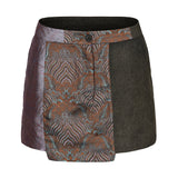 Dan Denim Patch Mini Skirt