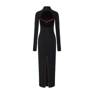Lian High Neck Open Back Maxi Dress