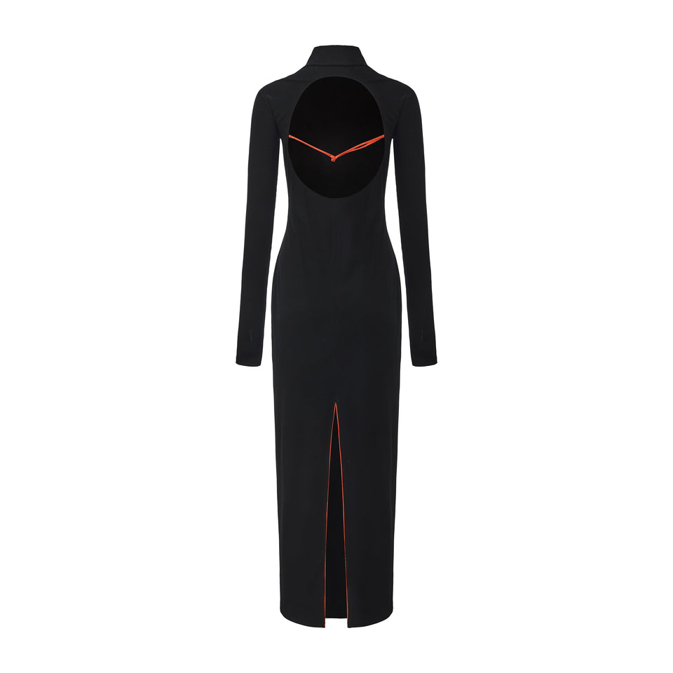 Lian High Neck Open Back Maxi Dress