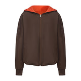 Lin Reversible Hoodie Phoenix Red / Golden Brown