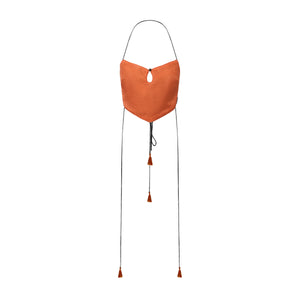Dong Cropped Reversible Apron Top Phoenix Red