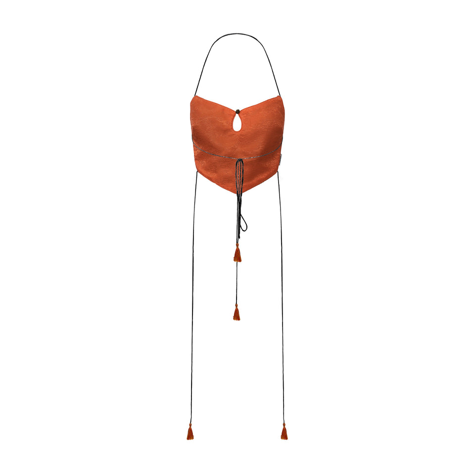 Dong Cropped Reversible Apron Top Phoenix Red