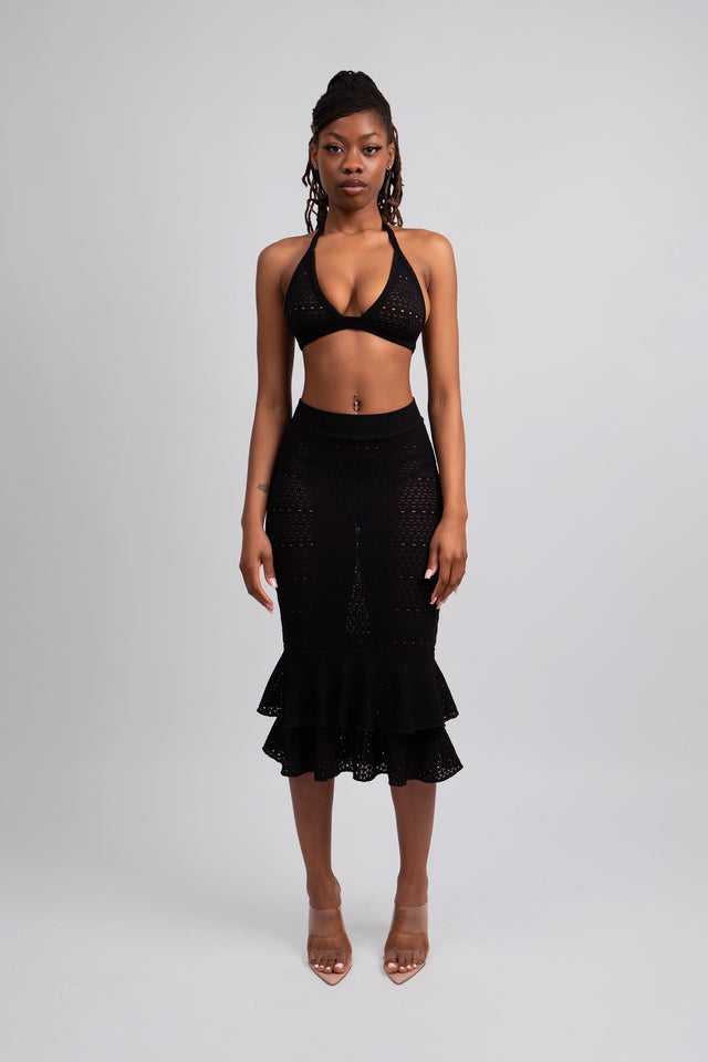 Cassandra Lace Knit Two-Piece Set