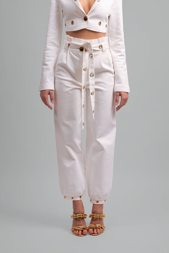 Elvadira Fitted Cropped Denim Set