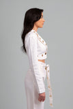 Elvadira Fitted Cropped Denim Set