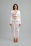 Elvadira Fitted Cropped Denim Set