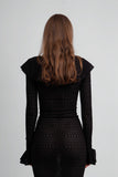Madonna Lace Knit Ruffled Dress