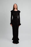 Madonna Lace Knit Ruffled Dress