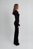 Madonna Lace Knit Ruffled Dress