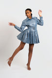 Michelle Sequin Denim Mini Dress