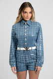 Moné Sequin Denim Romper