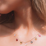 Silver Rainbow Sparkler Necklace