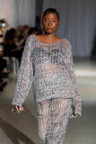Naomi Sequin Two-Piece Skirt Set