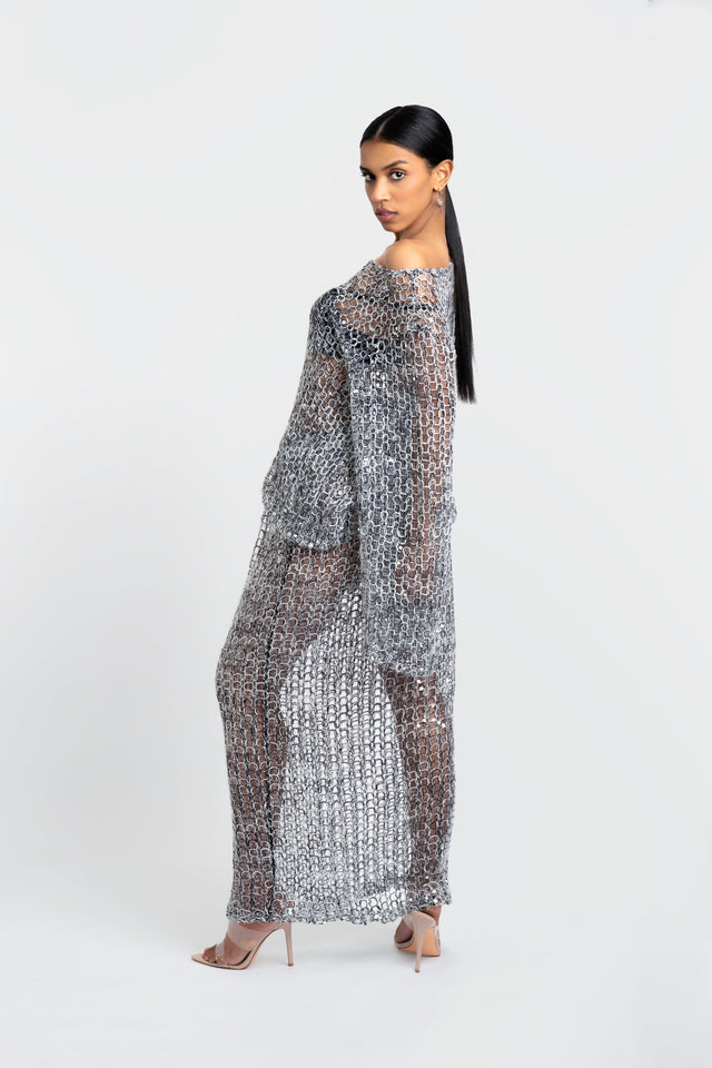 Naomi Sequin Two-Piece Skirt Set