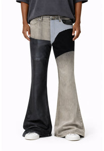 PATCHWORK FLARE DENIM