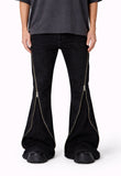 DIAMOND ZIP FLARE DENIM