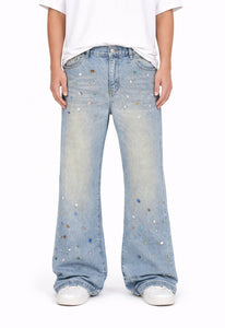AZUL COLORED GEMSTONE DENIM