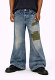 MUD PATCHWORK FLARE DENIM
