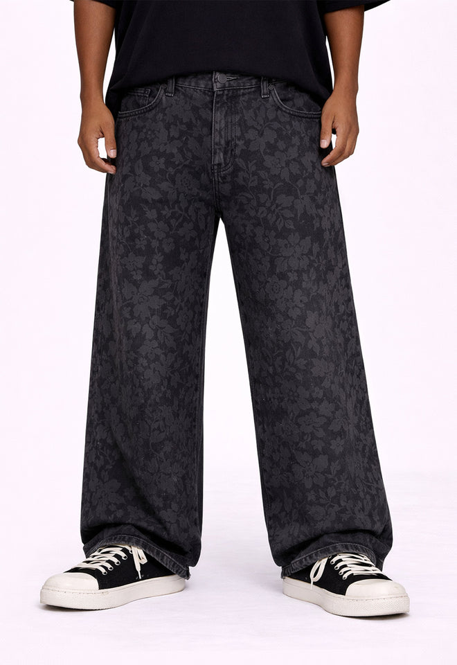 NOIR FLORAL DENIM